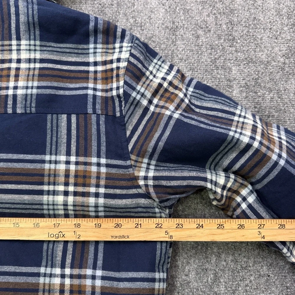 Eddie Bauer Hooded Shirt Jacket Mens S‎ Plaid Flannel Quilted Snap Shacket NWT